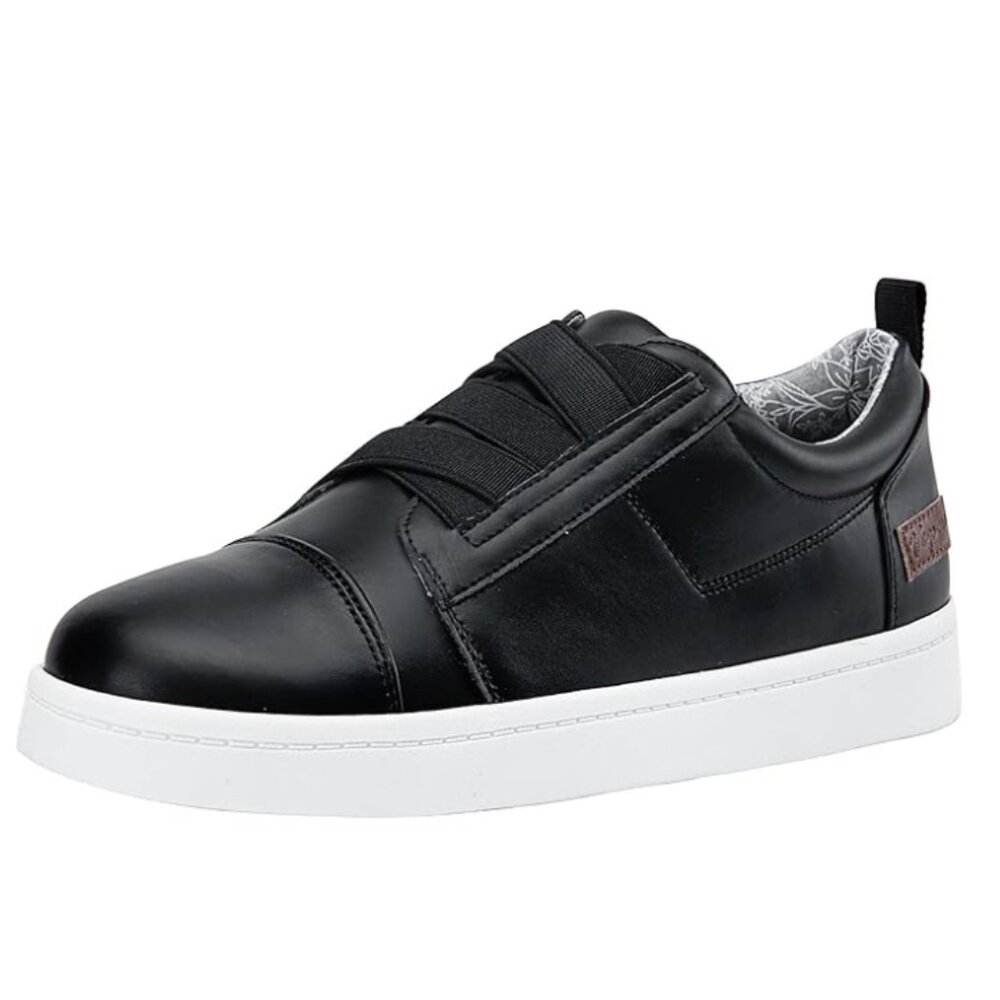 Vepose Womens Sneakers Walking Comfortable Shoes Slip On Casual Black Size 8 NIB